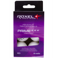 Мячи для настольного тенниса Roxel 3* Prime, 6 шт, белый