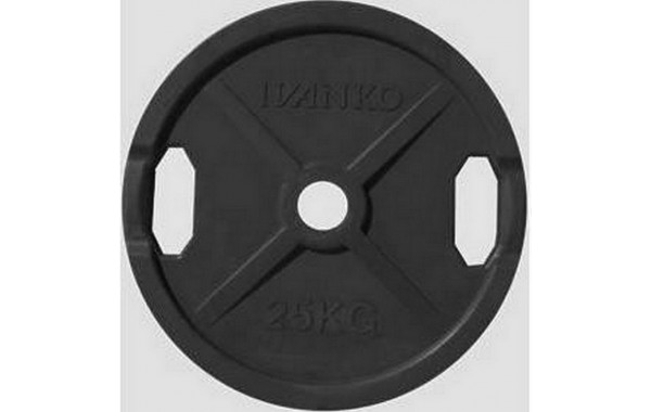 Диск обрезиненный 25 кг Johns DR71022 - 25B черный 600_380