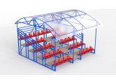 Трибуна с навесом, с ограждением, 5-ти рядная Glav 20.015