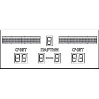 Табло волейбольное электронное 170х70х4,4 см Glav 03.3.3012