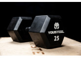 Гантель обрезиненная YouSteel HEX DB 10 кг