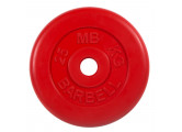 Диск обрезиненный d51мм MB Barbell MB-PltC51-25 25кг красный