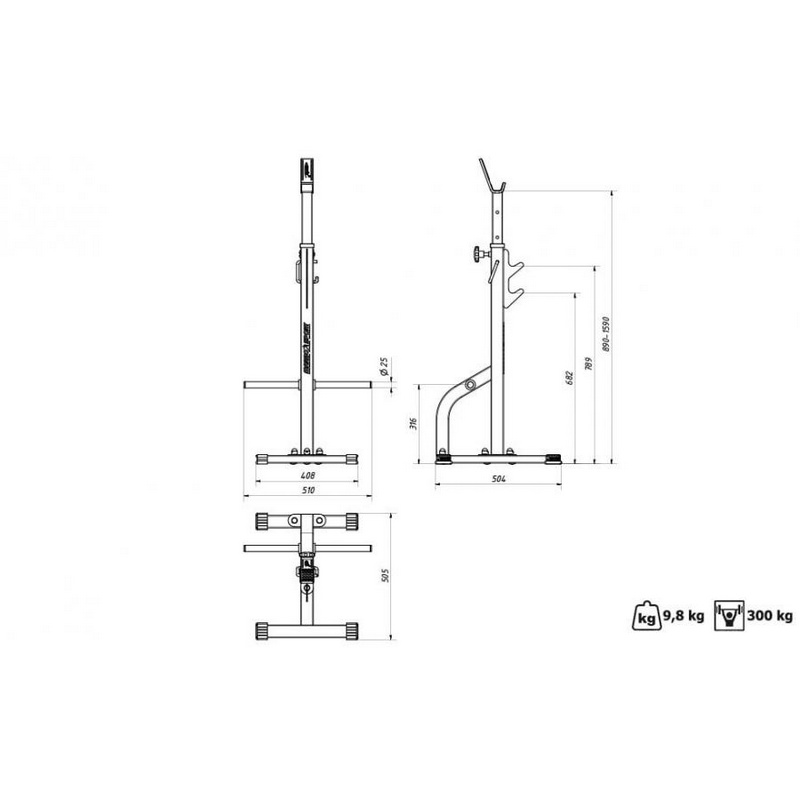 Cтойки независимые Marbo регулируемые по высоте MS-S108 800_800