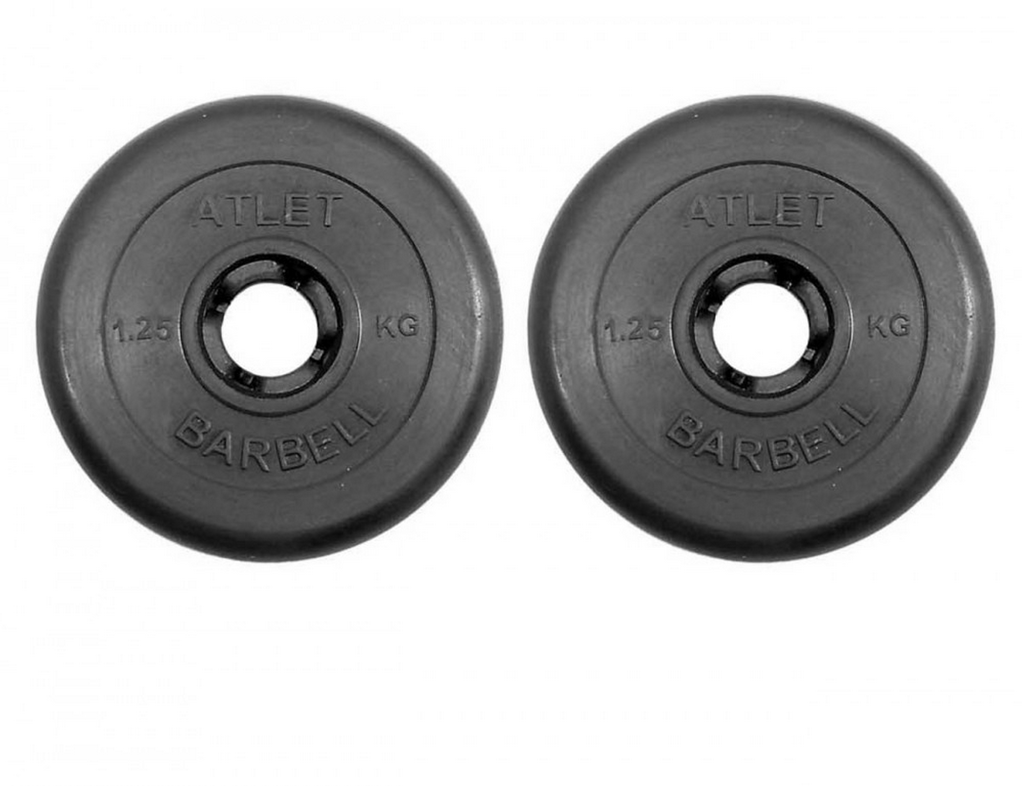 Диски обрезиненные d31 2x1,25кг MB Barbell Atlet MB-AtletB31-1,25 черный 2000_1538