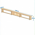 Скамейка гимнастическая 3500мм (щит.сосна) ножки дерево Dinamika 120_120